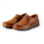 کفش مردانه  چرم طبیعی مدل فابیو عسلی