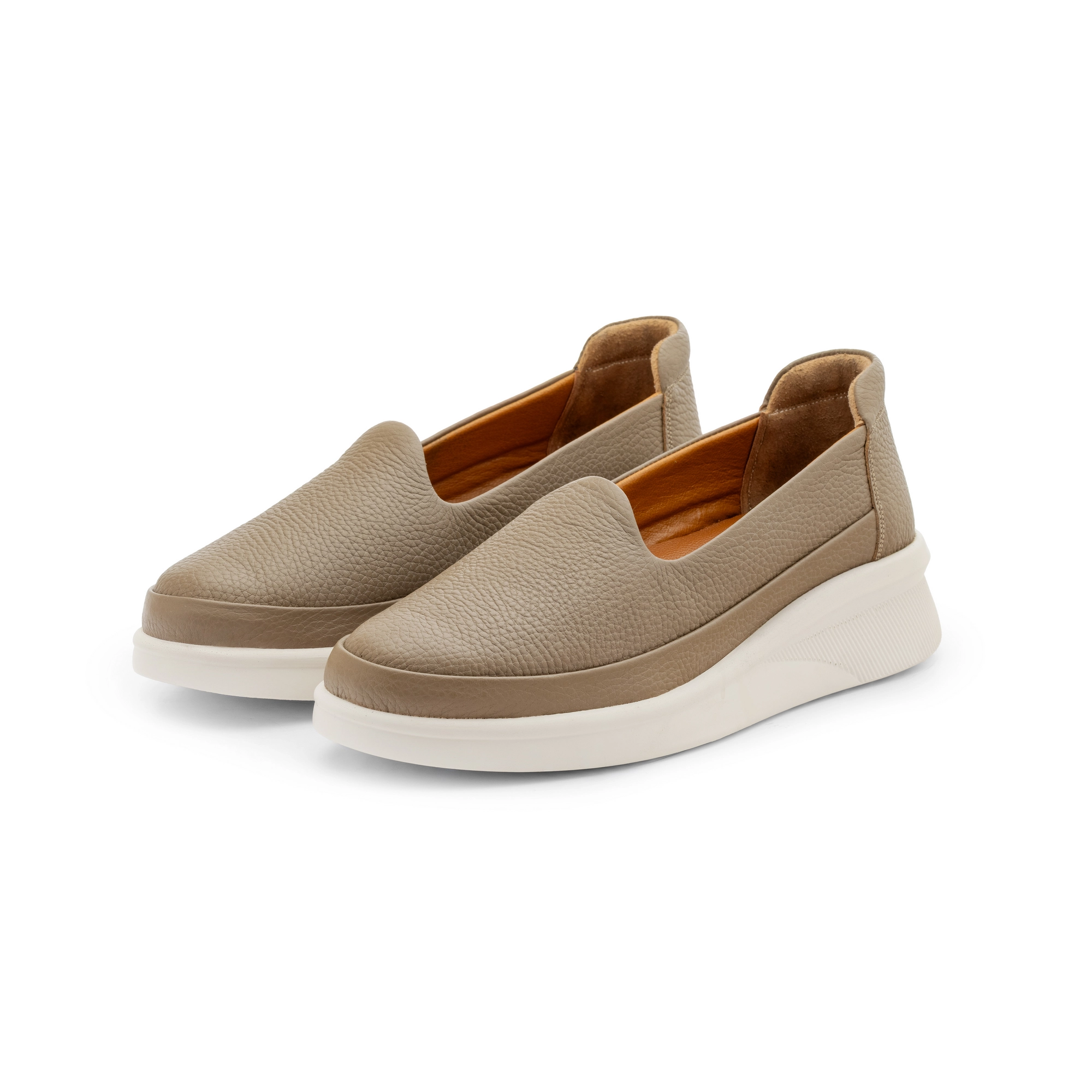 کفش اسپرت زنانه چرم طبیعی ویزون بندی مدل تارا